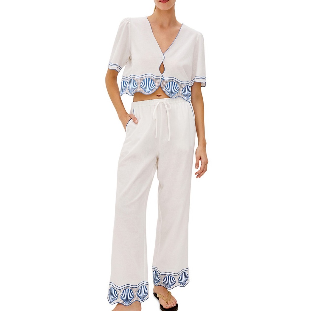 NWT Rails White and Blue Wide Leg Jumpsuit